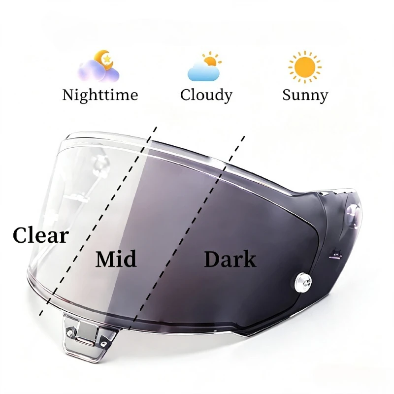 Photochromic Motorcycle Helmet Visor for Alpinestars Supertech R10 SR10 Anti-Scratch UV Protection Replacement Shield Lens 3