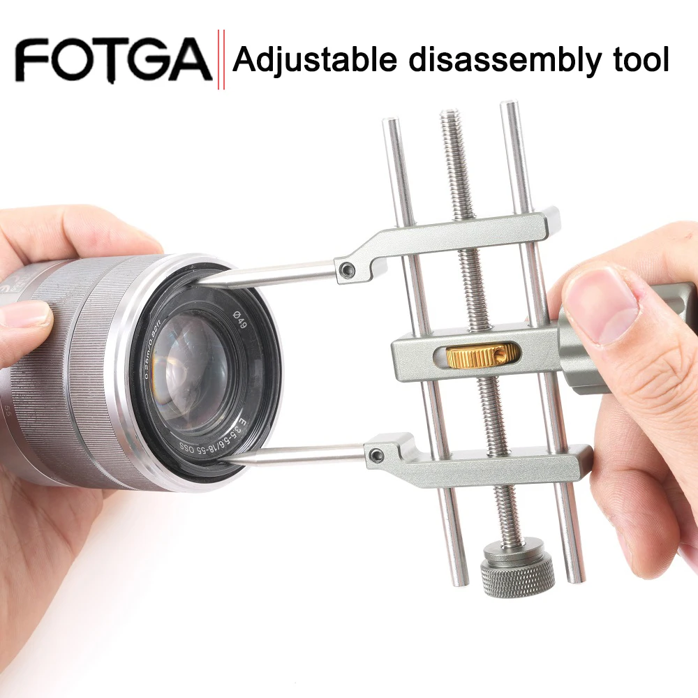 

Регулируемый ключ FOTGA от 8 до 100 мм, прецизионный инструмент для ремонта линз с кнопками быстрой и точной регулировки, противоскользящие оптические кольца