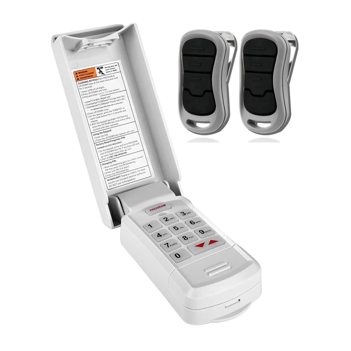 GK-R Garage Door Opener Keypad and 2 Pack G3T-R 3-Button Remote, for Genie Intellicode Technology and Overhead Opener