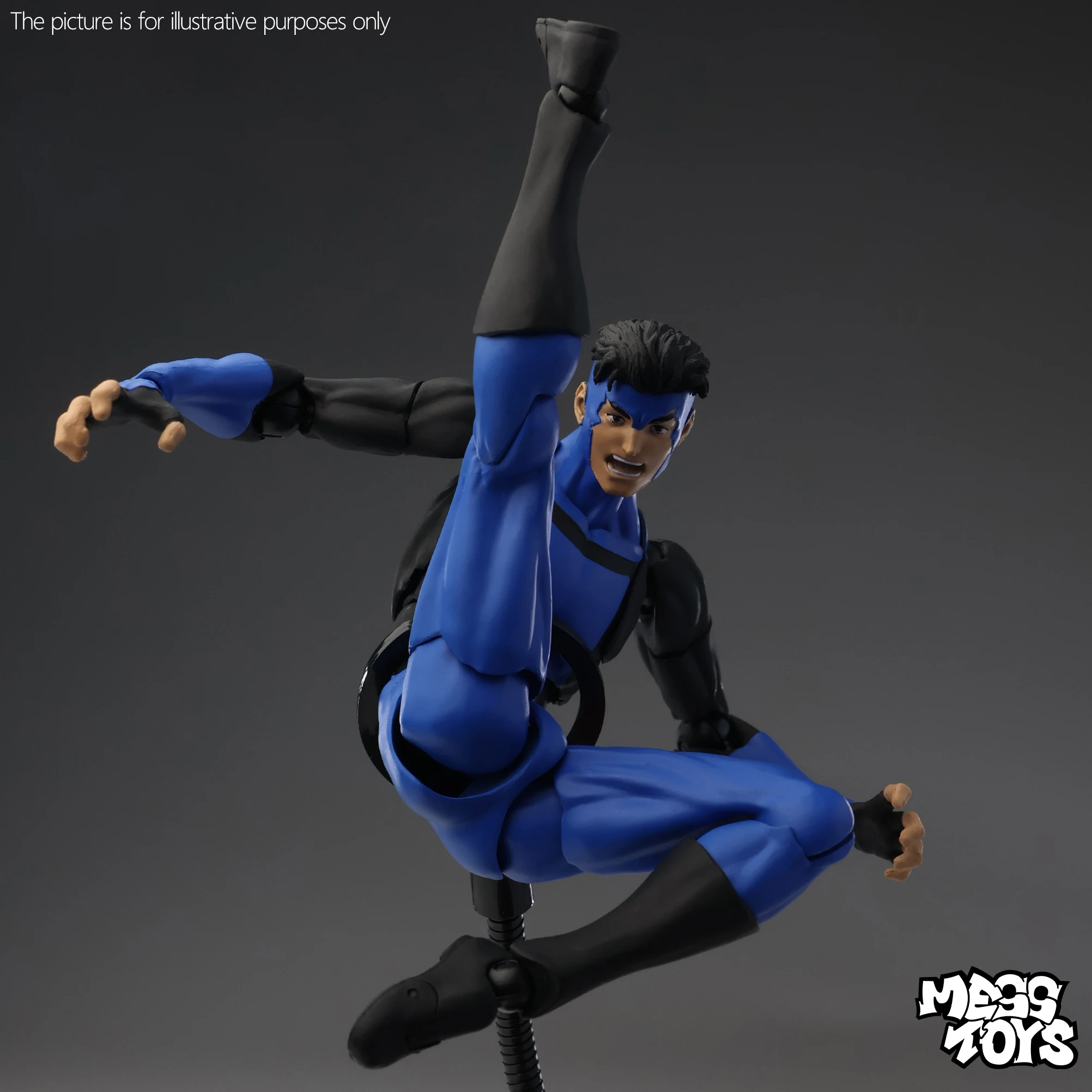 New Mess Toys Invincible Mark Grayson Classic First Suit Blue-Black New Suit Toys Gifts Collectibles Action Figure For Hobbyist