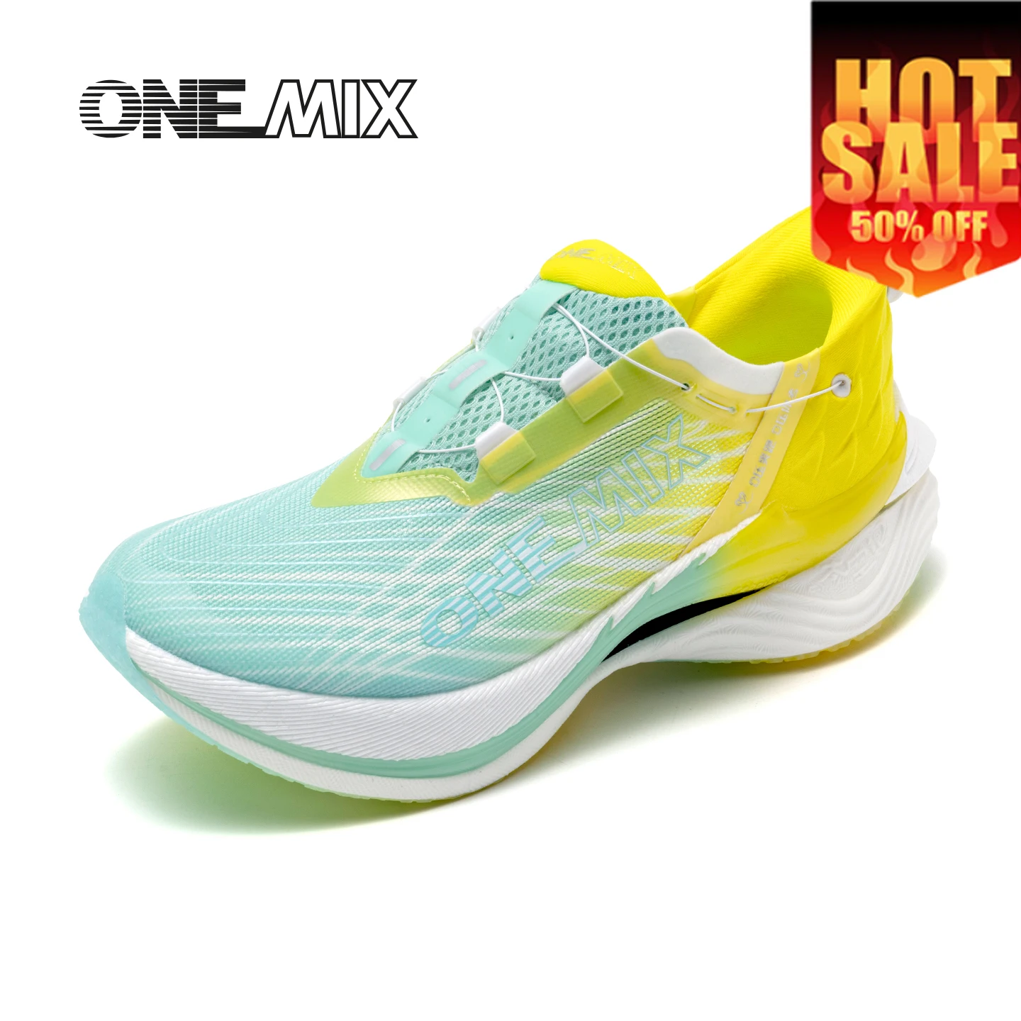 

ONEMIX Sports Shoes Men Women Marathon Professional Running Shoes with Shock Absorbent Ultra Light Rebound Knob footwear