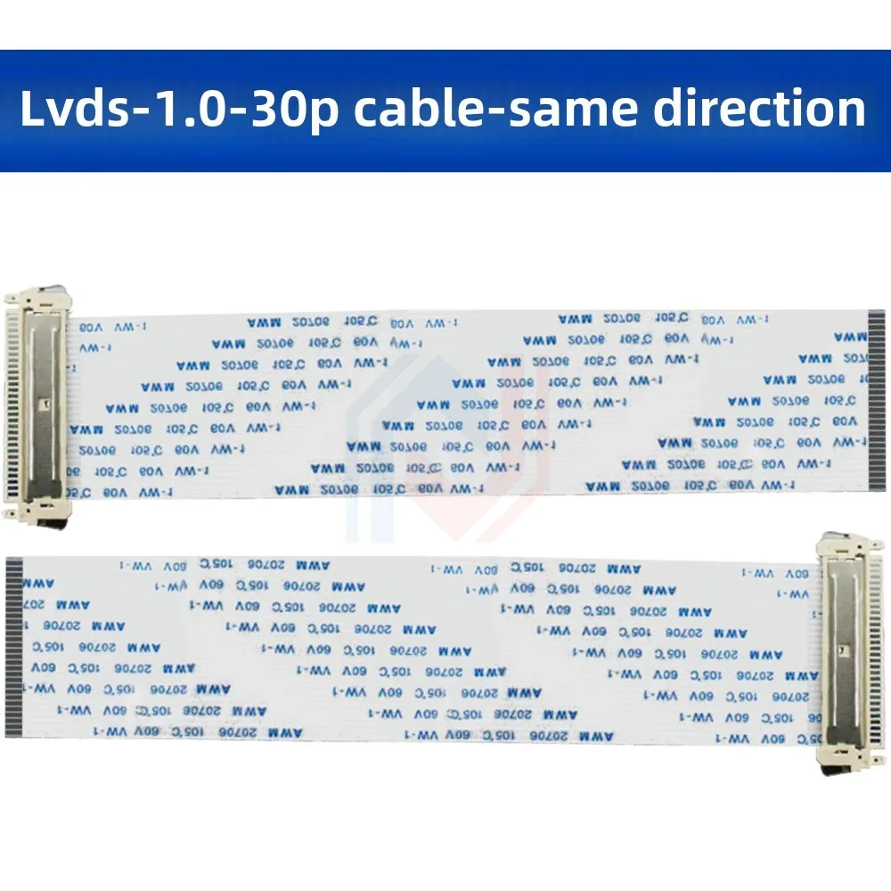 2Pcs/lot LVDS Computer Display Screen Cable Pitch 1.0MM 30PIN Forward and Reverse FIX LCD Screen Soft Cable 25/30CM