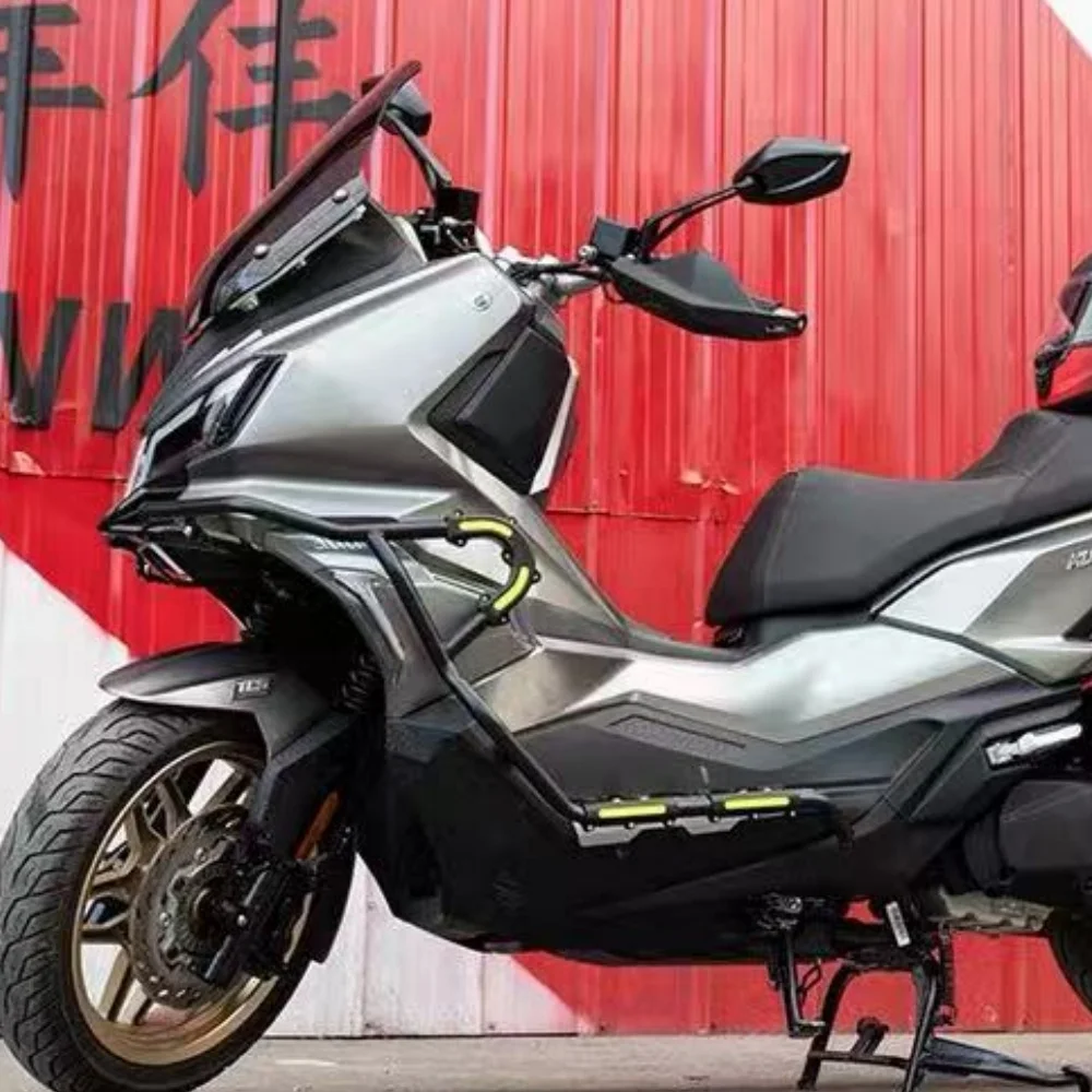 For SYM Husky ADV 300 special modification accessories - carbon steel pedal guard, crash protection bumper, exhaust guard