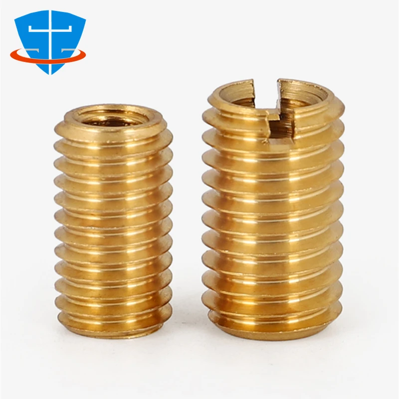 2pcs M2 M3 M4 M5 M6 M8 M10 M12 M14 Brass Sheath Thread Insert Sleeves Inner Outer Thread Adapter Screw Transfer Reducing Nut
