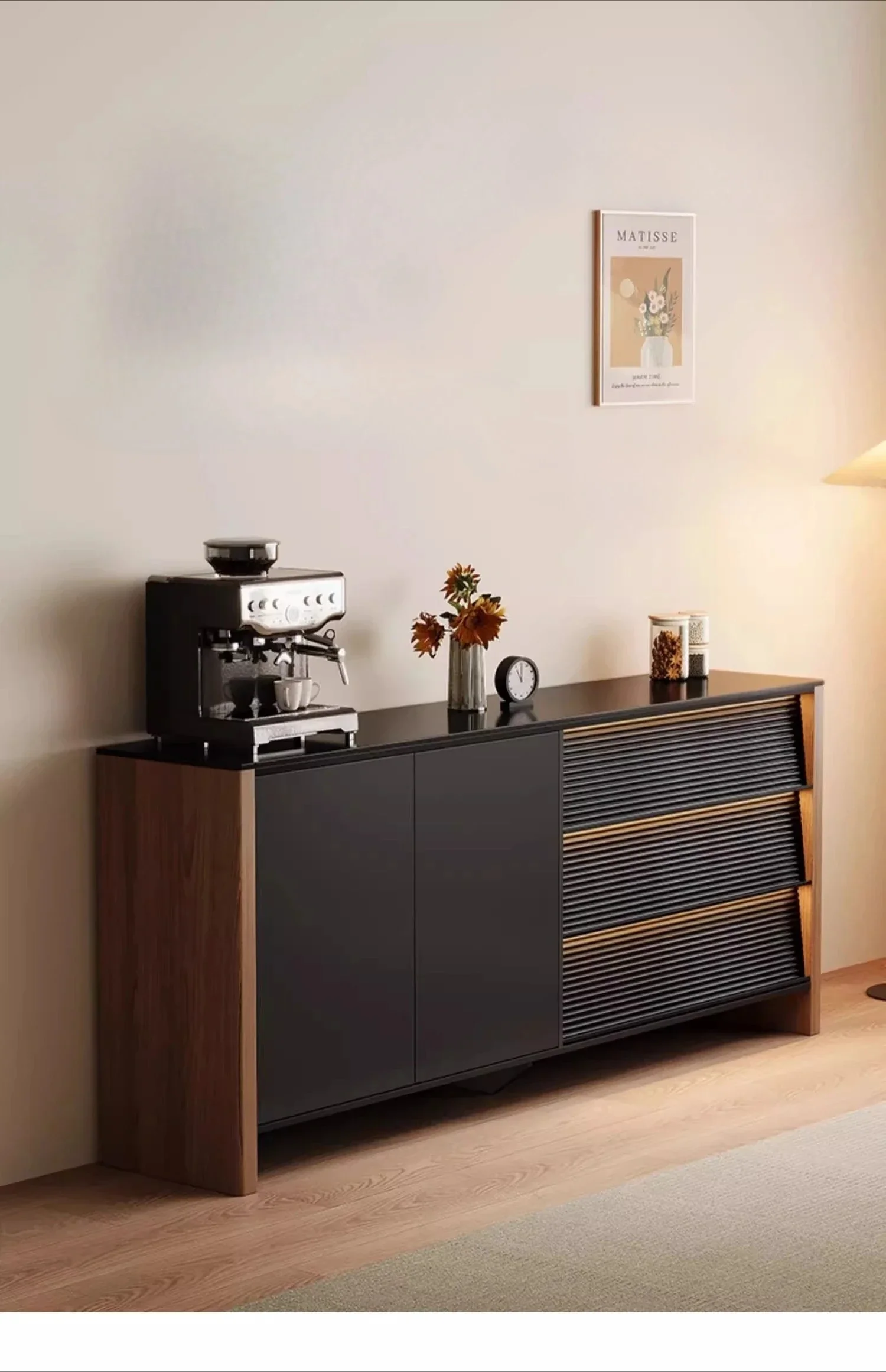 living room storage cabinet, dining side cabinet, rock slab against the wall side cabinet, new light luxury decorative cabinet