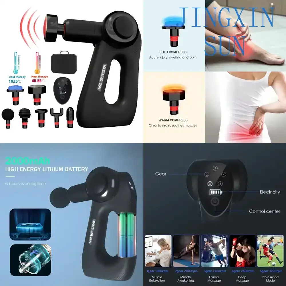 Wholesale Electric Impulse Muscle Therapy Massage Gun for Fascia Release Chiropractic Recovery Heating Function for Body Pain