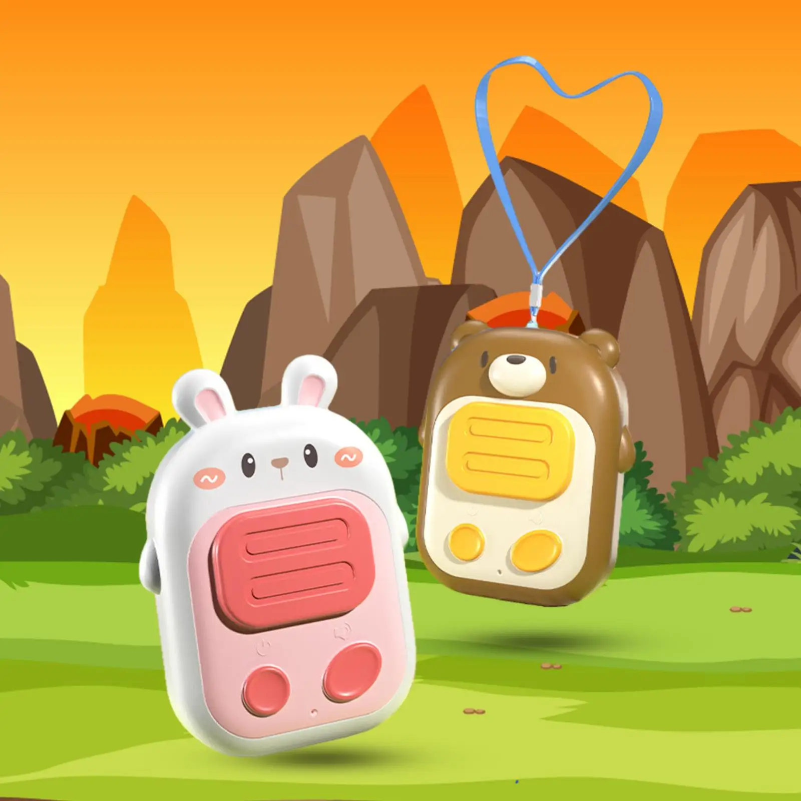 2 Pieces Kids Walkie Talkies Handheld Kids Toys for Holiday Hiking Indoor