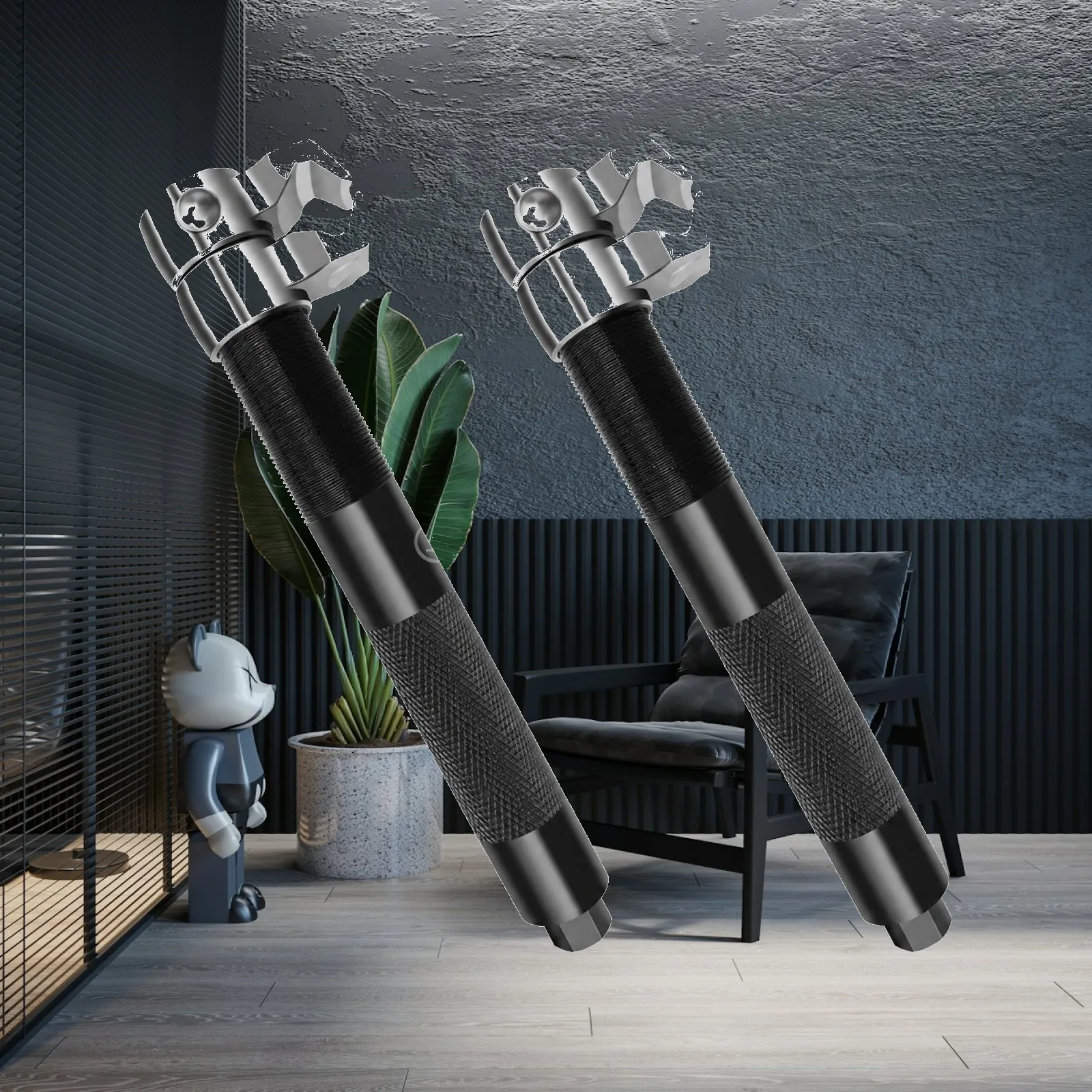 Auto Repair Shock Spring Compressor Tool with Knurled Shaft for Coil Spring Damper Service Alloy Steel Claw