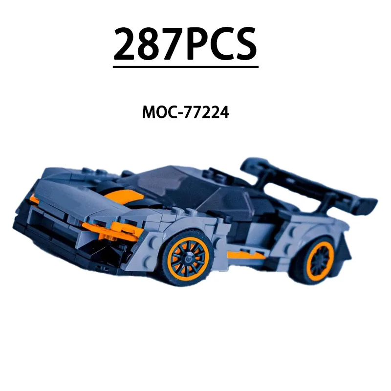 

MOC-77224 Конструктор: Модель гоночного суперкара, 287 деталей, развивающая игрушка для детей, подарок на День рождения, Рождество, Новый год