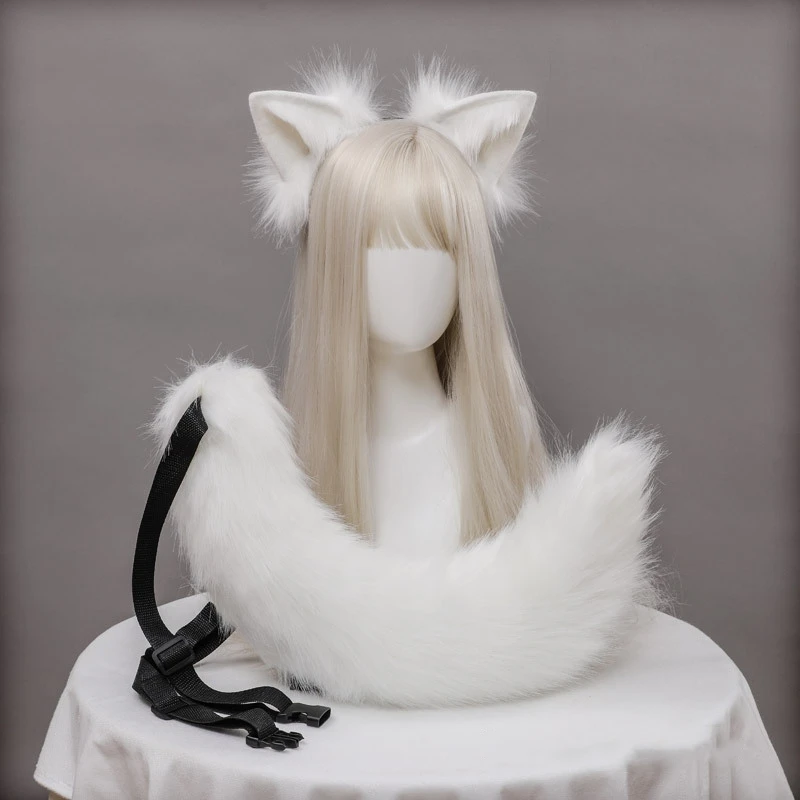 العالمي هالوين فروي القط الأذن هيرباند الثعلب الذيل تأثيري ملحق اليدوية محاكاة أفخم الحيوان الأذن هيرباند الذيل مجموعة