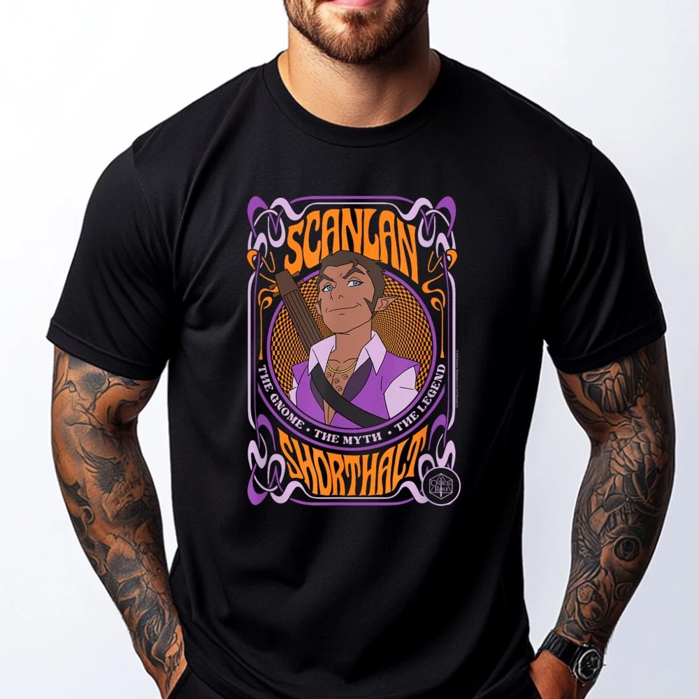 

The Legend Of Vox Machina Scanlan Psychedelic Frame Grahpic Tee Shirt Funny Shirt T Shirt for Men