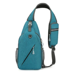 Trendy and fashionable chest bag multifunctional mobile men mobile phone bag travel strap chest bag diagonal cross bags