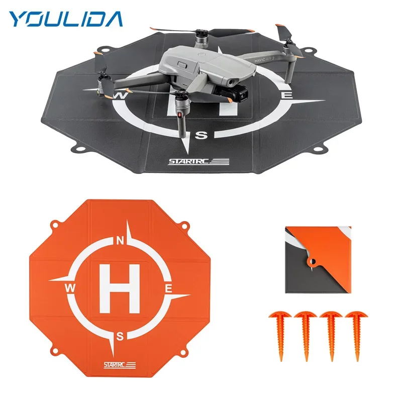 Plataforma de aterrizaje para Dron Universal para DJI NEO/Air 3/Mavic 3 Pro/Mini 3 2/Air 2S/FPV Avata 2, helipuerto plegable de cuero PU de 20 pulgadas