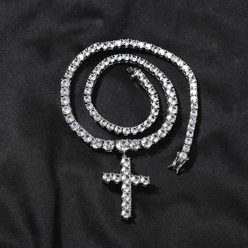 

Ожерелье с подвесками в виде когтей в стиле хип-хоп 5A+ CZ Stone Bling Iced Out Cross для мужчин и женщин, ювелирные изделия унисекс в стиле рэпера с теннисной цепочкой