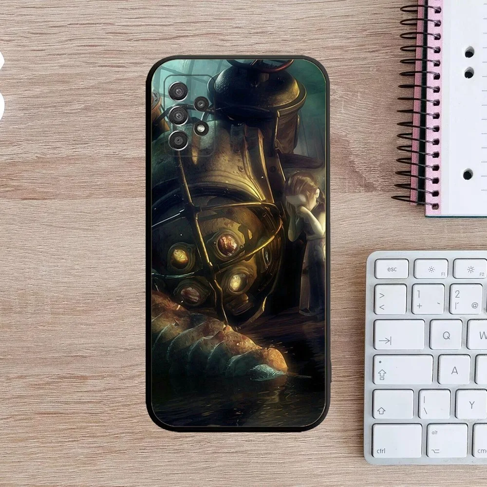 Etui na telefon Game B-BioShock do Samsung Galaxy A13,A21s,A22,A31,A32,A52,A53,A71,A80,A91 Soft Black Cover