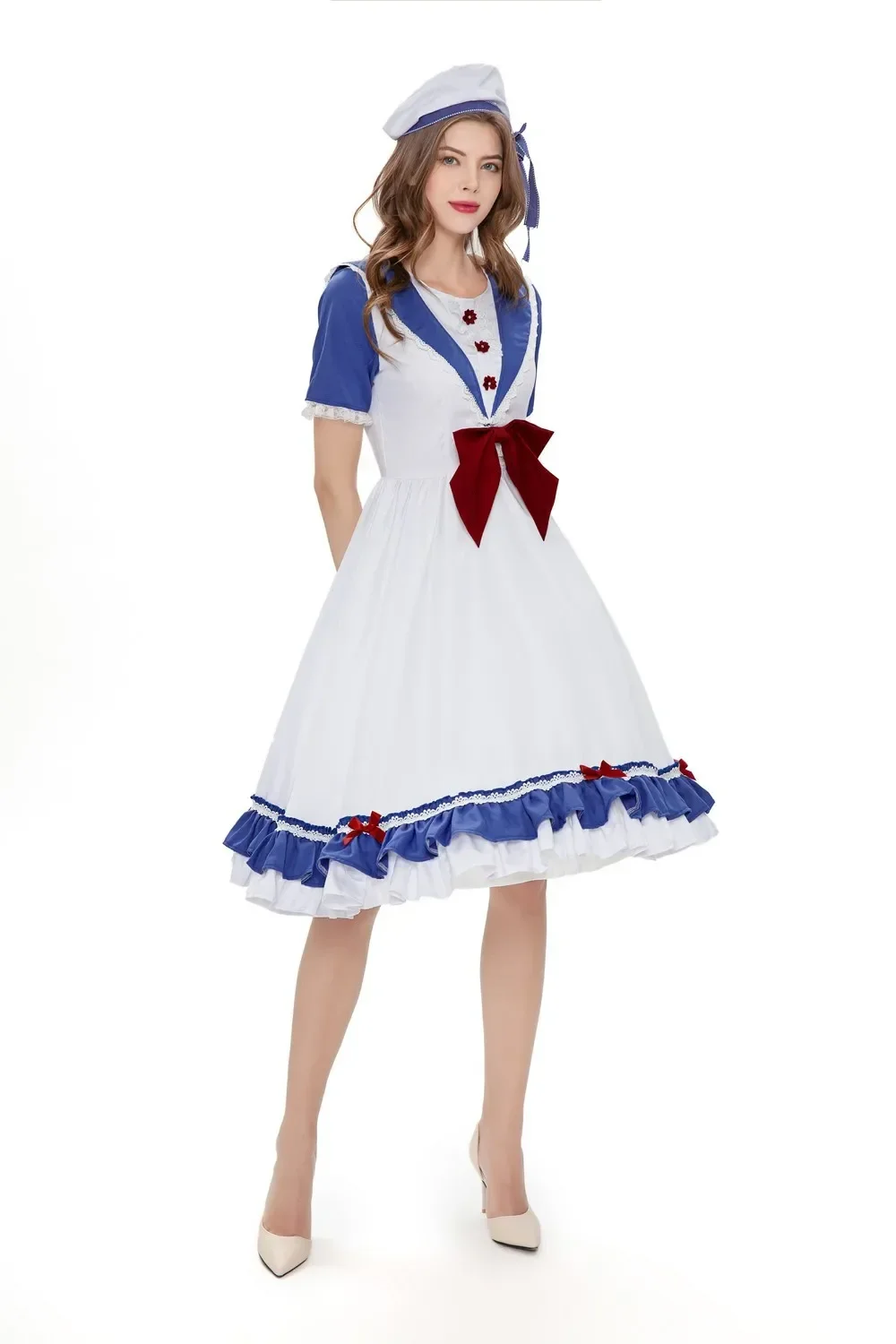 Donne adulte Gioco Cameriera Lolita Dress Halloween Costume Cosplay Festa di Carnevale Gioco di ruolo Spettacolo teatrale Vestire outfit