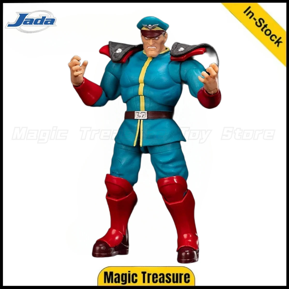 

【In Stock】 Original Jada Toys Street Fighter2 1/12 Byson Vega Blue Color Movable Figure Ornament Model