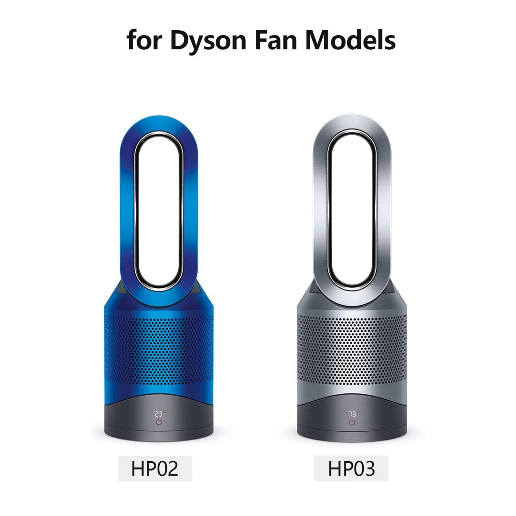 【SPECIAL OFFER】Replacement Remote Control HP02 HP03 for Pure Hot+Cool Link HP02 HP03 Air Purifier Heater and Fan(Silver)