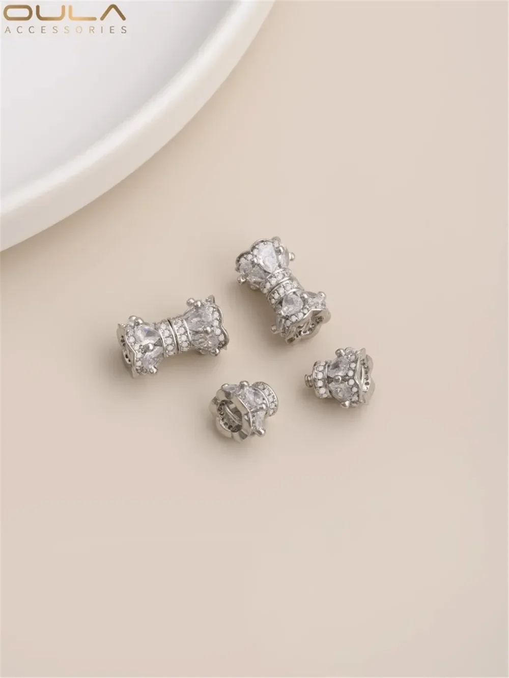 

14K Gold Encrusted Zirconium Small Waist Screw Turnbuckle Diy Pearl Bracelet Necklace Connecting Finishing Buckle Accessories