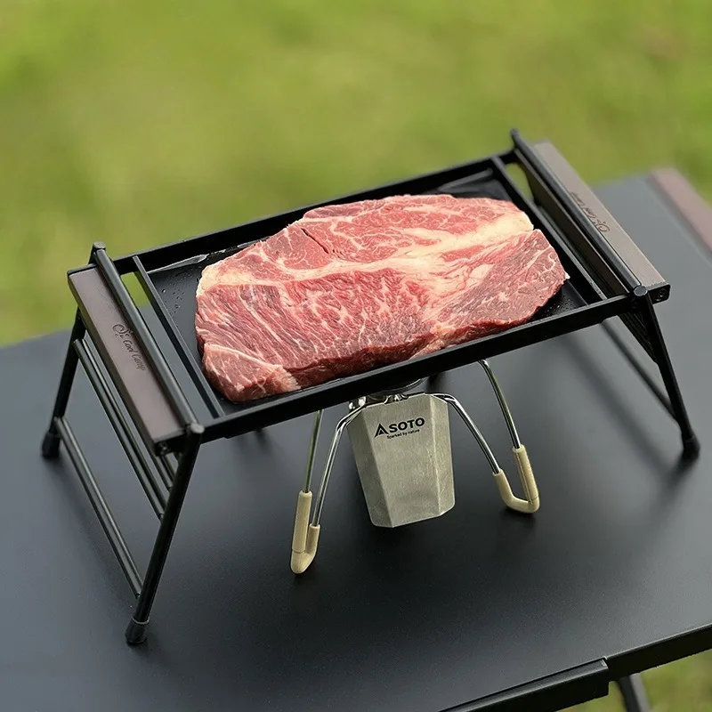 

Portable Folding Camping Grill Professional Survival Food Cooking Stove Grill Multi-function Ultralight Camping Supplies