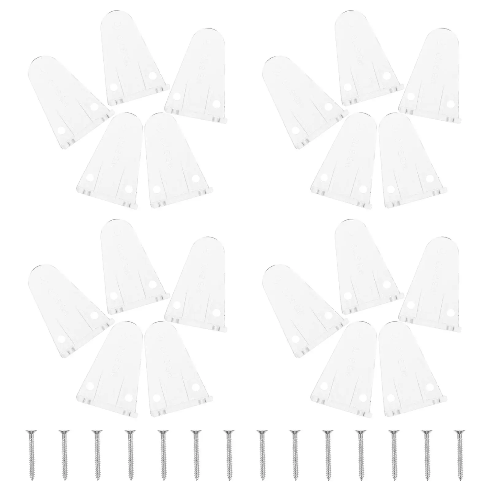 30Pcs Sturdy Clear Plastic Hold Down Brackets for Blinds Universal Blind Bracket Replacement Window Shade Brackets Blind