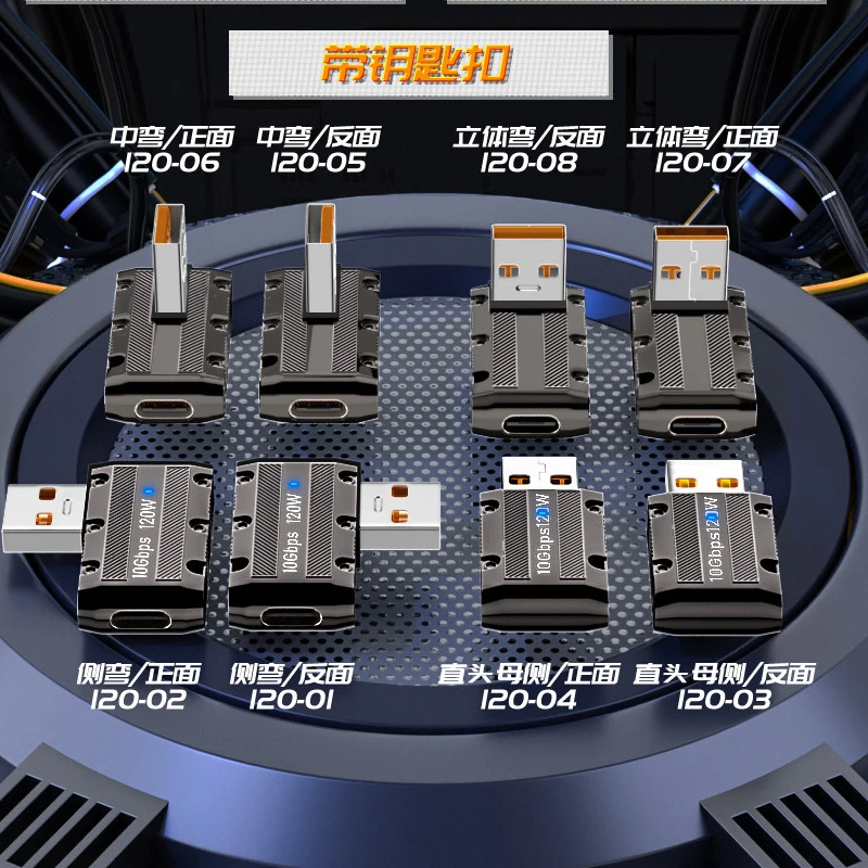 Usb 3.1 Gen2 адаптер для передачи данных из цинкового сплава с разъемом Usb Type-c 120 Вт