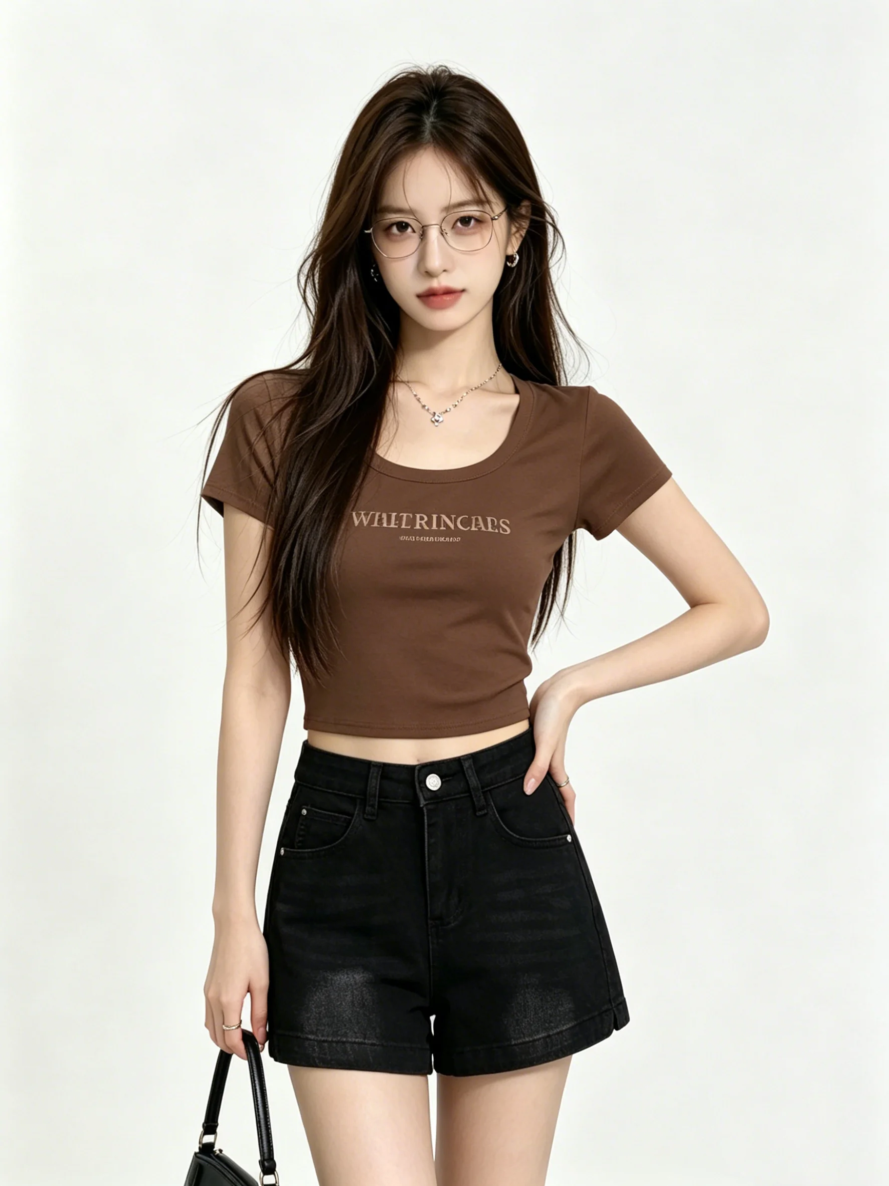 High Waist Wide Leg Denim Shorts Women's Summer Slimming Skin-friendly A-line Hot Pants American Retro Style Casual Jeans