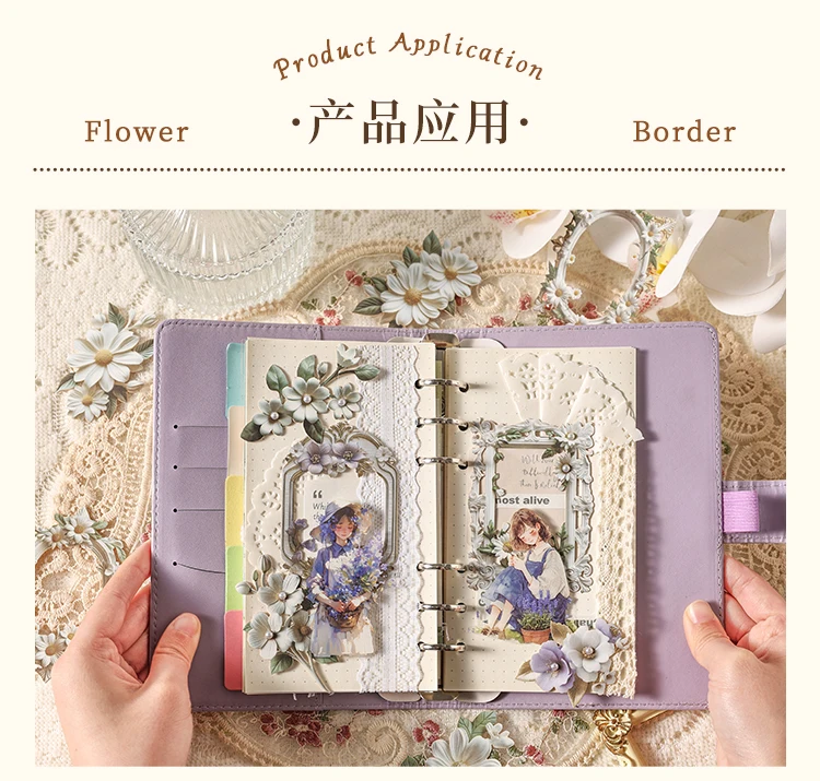 Journal GO Scrapbooking DIY 3D-Aufkleber, Blumenalbum, Journaling-Zubehör, Hobby-Album, Karte, DIY, florale Aufkleber, 10 Stück – Detail 9