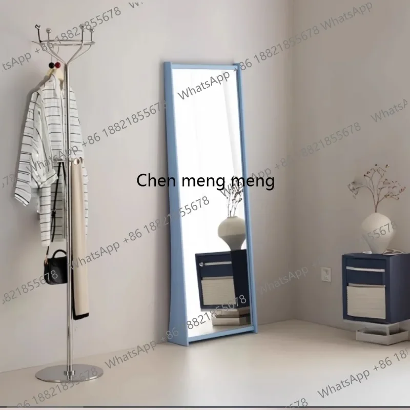 Dopamine floor full body full-length mirror solid wood design household clothing small apartment