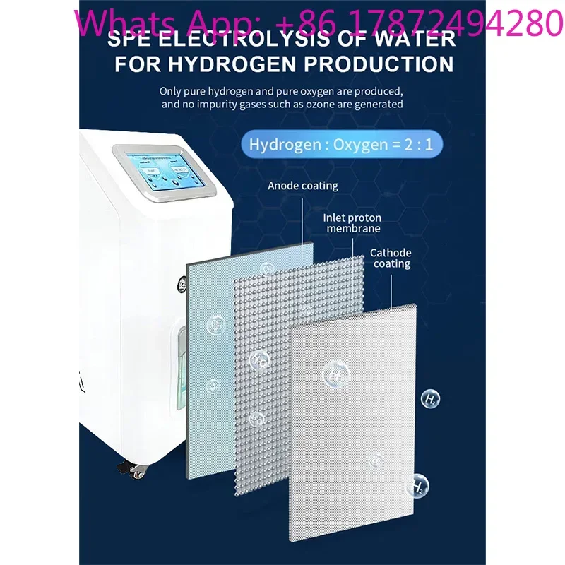 

Oxyhydrogen Therapy Machine, PEM Electrolysis Hydrogen Oxygen Generator for Home Inhalation