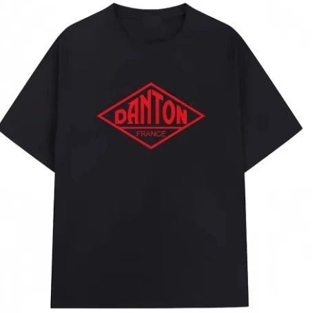 2026 new Retro diamond-shaped frame emblem T-shirt (short sleeve) - Men's and Women's Retro street lettering print