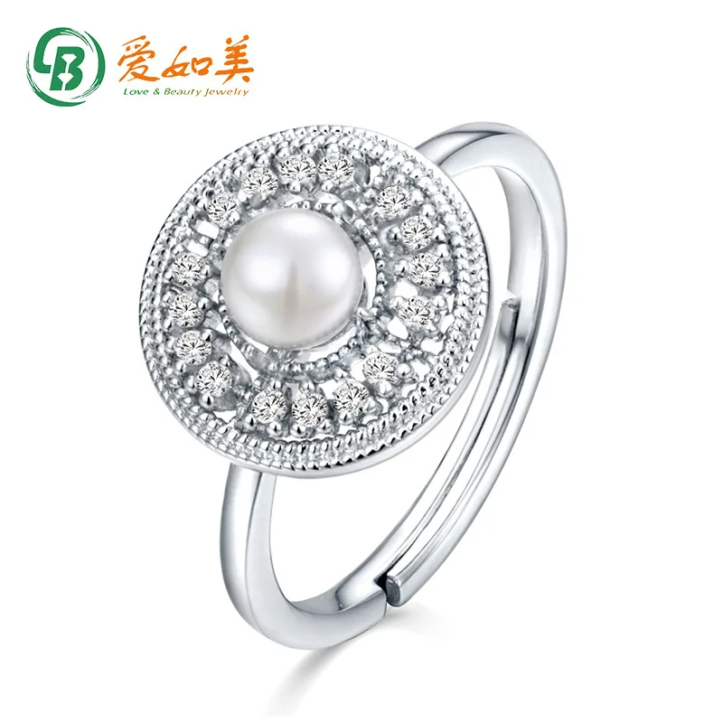 

Natural Freshwater Pearl 18K Gold PT950 Platinum Silver Plated 7-layer Gold Opening Ring, Women's Exquisite Color Treasure
