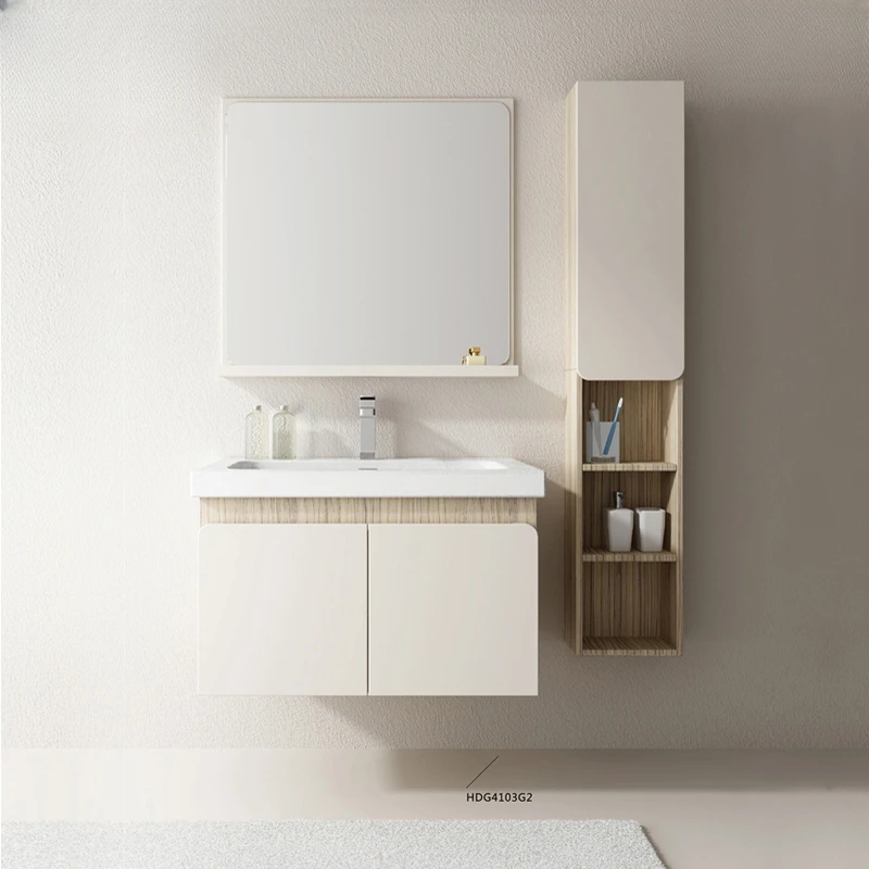 

Solid wood bathroom cabinet HangingSimple modern bathroom Washbasin Combination