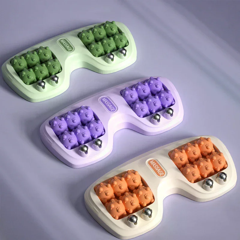 Magnetic Bead Foot Roller for Effective Multi-Point Massage and Foot Therapy in Tri-Color