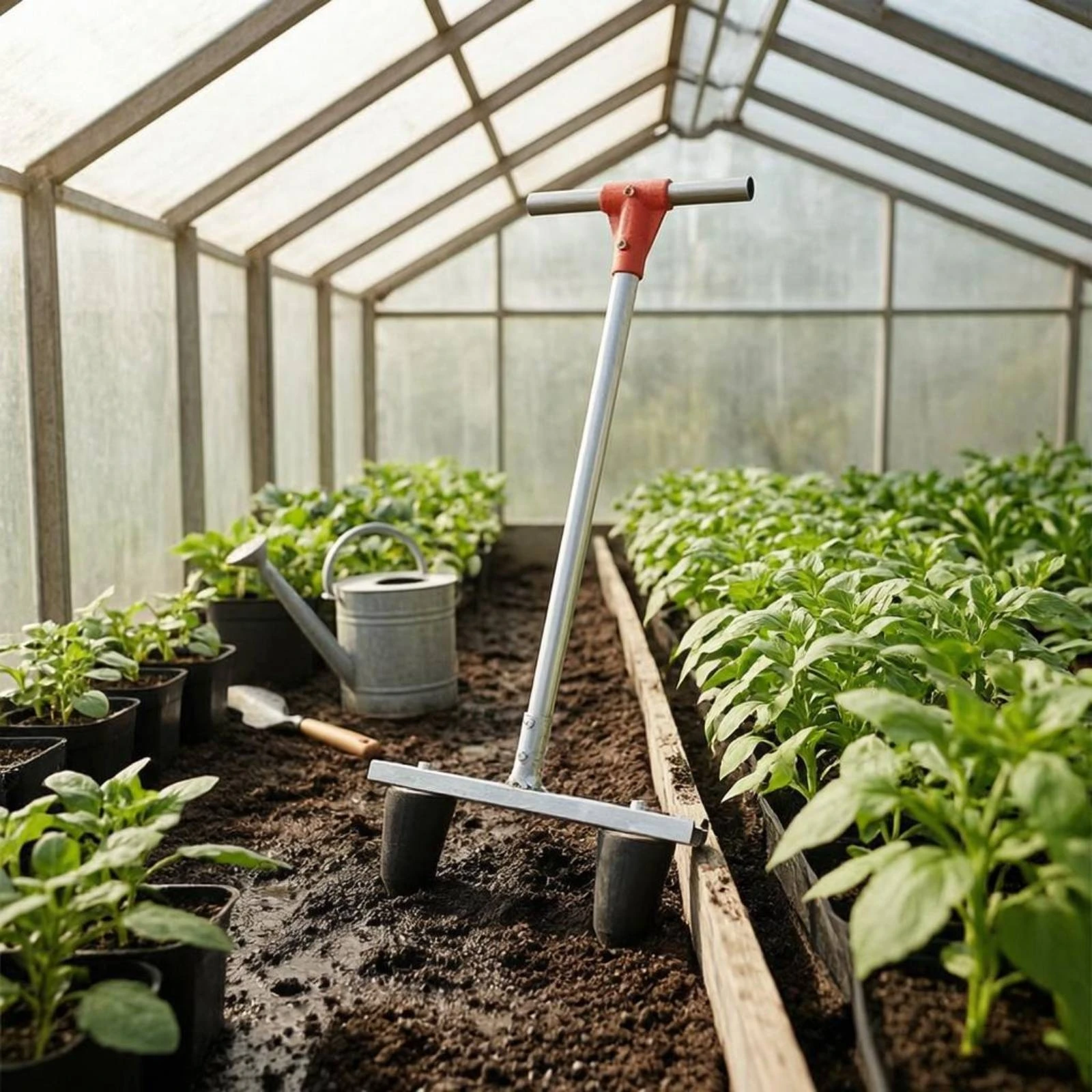 

Vegetable Planting Tool Easy to Use Plant Transplant Tool Manual Plant Transplanter Ergonomic Handle for Greenhouse