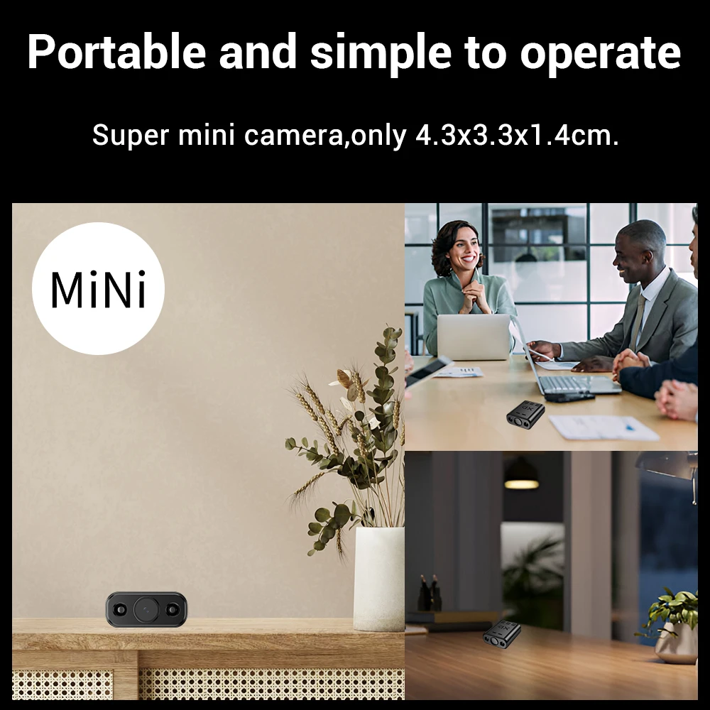5MP WIFI Mini Camera HD Built-in Battery Human Tracking IP Remote Monitoring Camcorders IR Night Vision Body Protable Camera