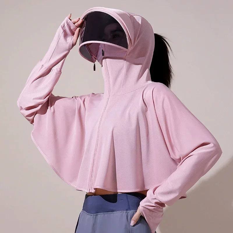 Summer Sun-protective Women's Clothing Breathable Smock Ice Silk Thin UV Protection Ladies Cloak & Cape For Women