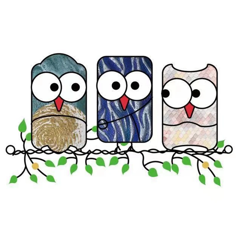 Cute Cartoon 3 Owl Pendant Creative Color Owl Pendant Home Garden Decoration Door Hanging Decorations, B Durable Easy To Use