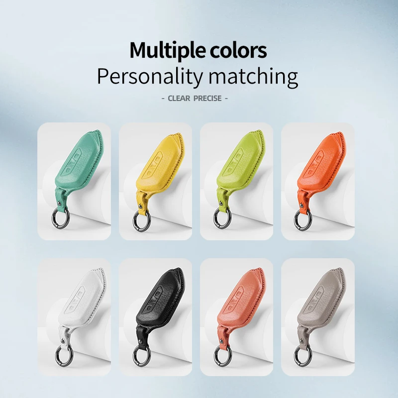 For VW Volkswagen Golf 8 MK8 ID.3 ID.4 Cupra Skoda Octavia SEAT Leon MK4 High-end leather car keychain protective case key case