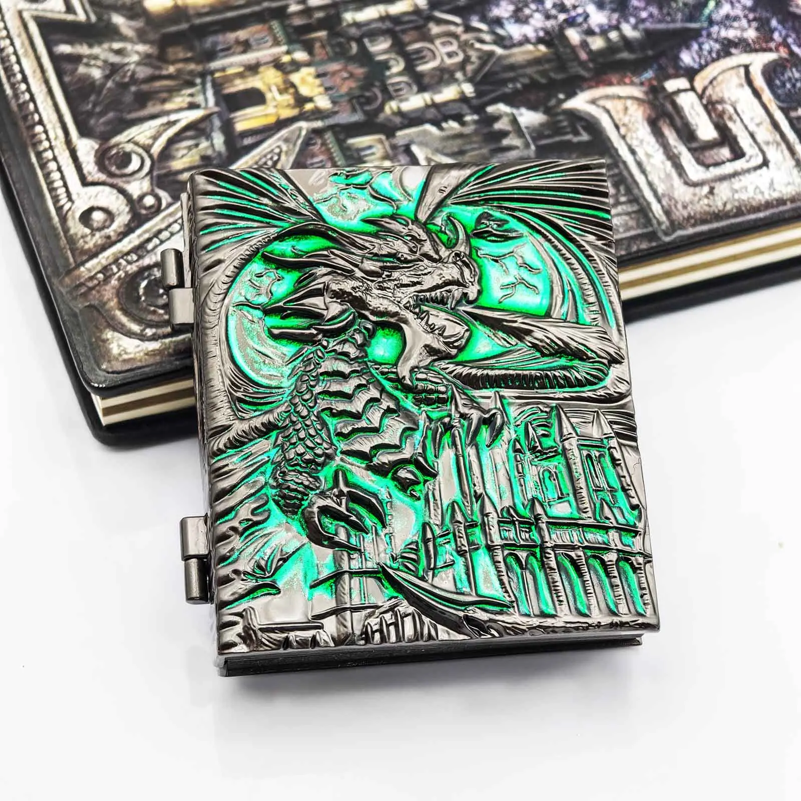 

7 in 1 DND Spinner Metal Dice Set D&D Metal Gyro Roulette Dragon Compass Board Game Dungeons Dragon TRPG Digital Dice Table Game