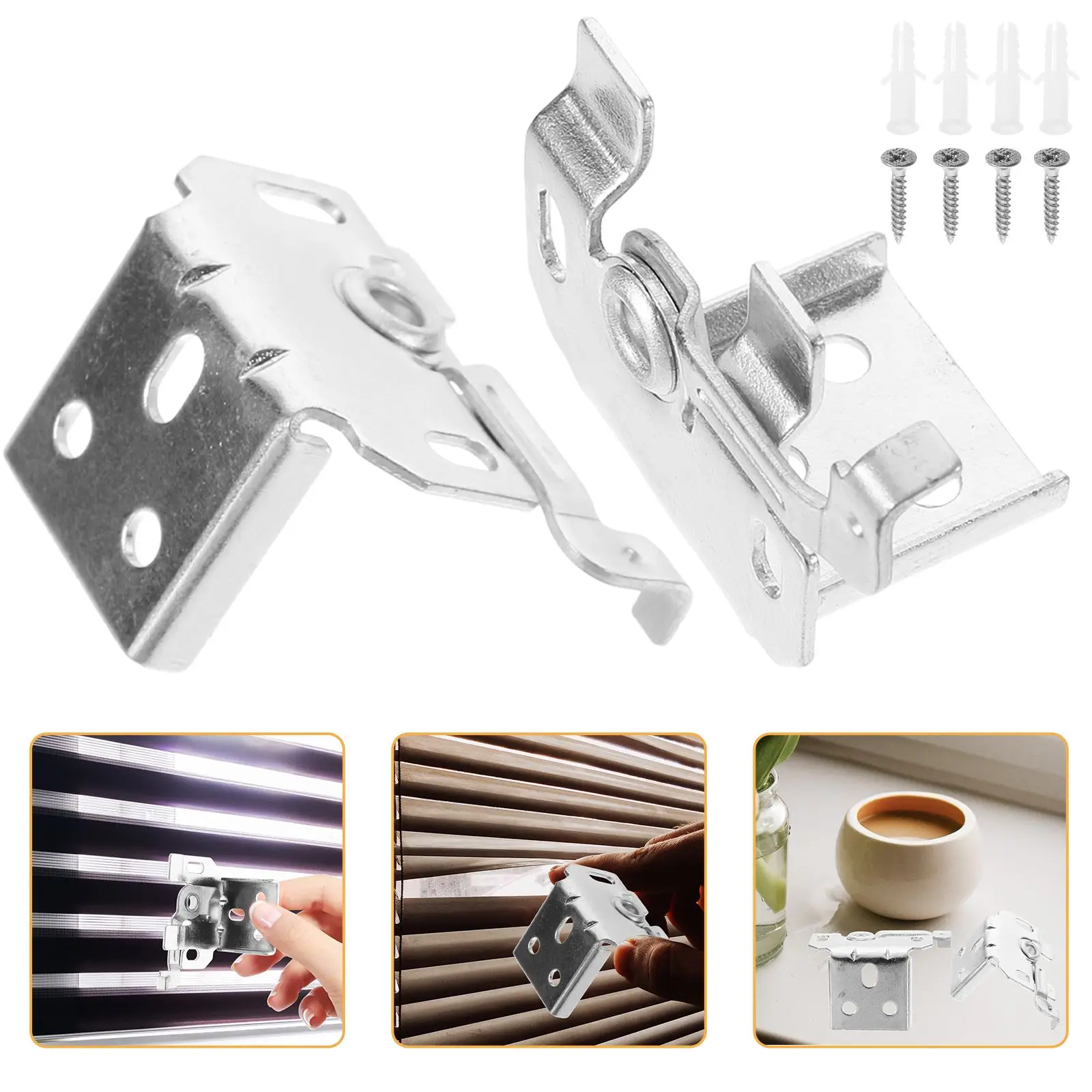 

1 set Set Curtain Track Mounting Bracket Window Blind Brackets Side Installation Parts Home Decor Accessories Blind
