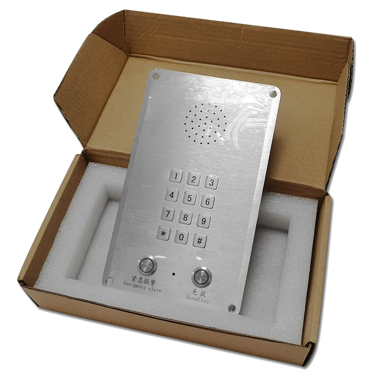 ALLESD Cleanroom Workshop Sip Protocol Hands-free Direct Stainless Steel Intercom Telephone