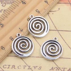 10pcs Charms Spiral Screw Helix Spire Volution 19x17mm Tibetan Silver Color Pendants Antique Jewelry Making DIY Handmade Craft