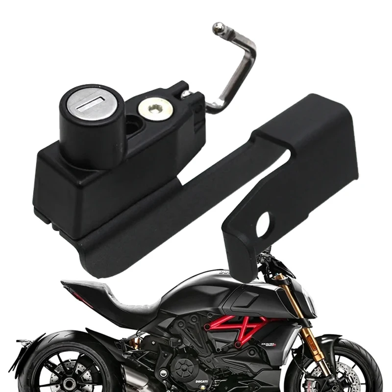 

CNC Aluminum Helmet Lock Motorcycle Helmet Lock DIAVEL 1260 Helmet Lock Mount Hook Fit For DUCATI DIAVEL 1260/1260S 2019-2021