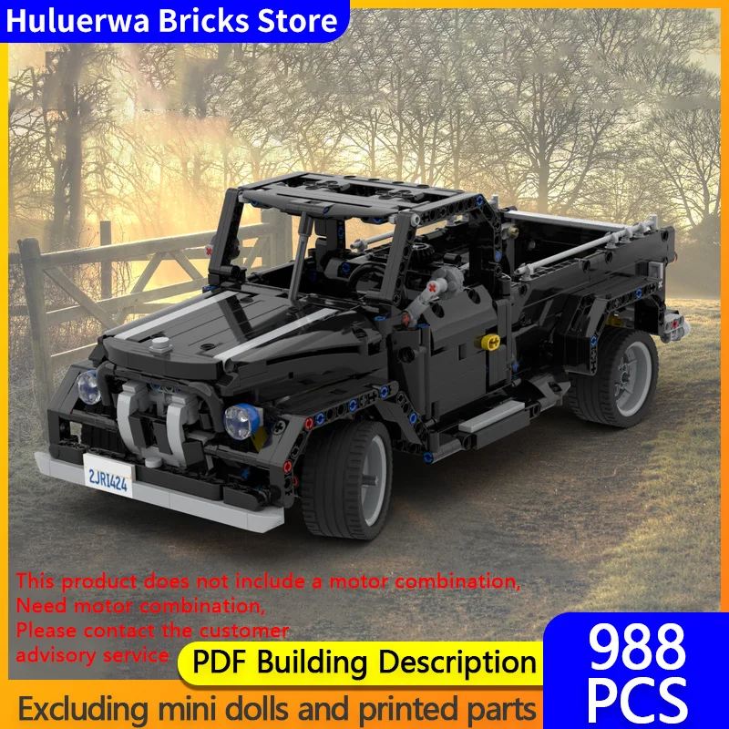 

Speed Racing Car Model MOC Building Bricks Vintage Custom Pickup Modular Technology Gifts Holiday Assemble Children Toys Suit