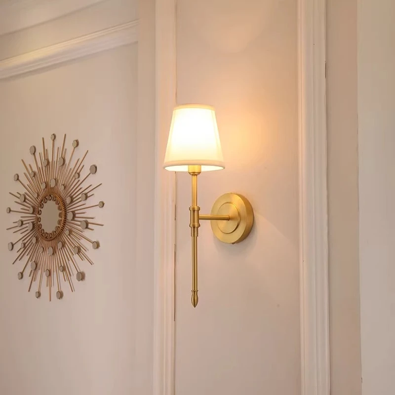 American Industrial Style Wall Lamps Copper LED Wall Sconces Restaurant Cafe Bedroom Apartment Hallway Home Decoration Luminaire