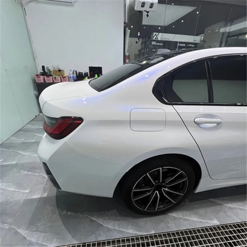 لآلئ PET عالية الجودة تتحول إلى اللون الأبيض إلى الأزرق، تغيير لون فيلم التغليف لجسم السيارة