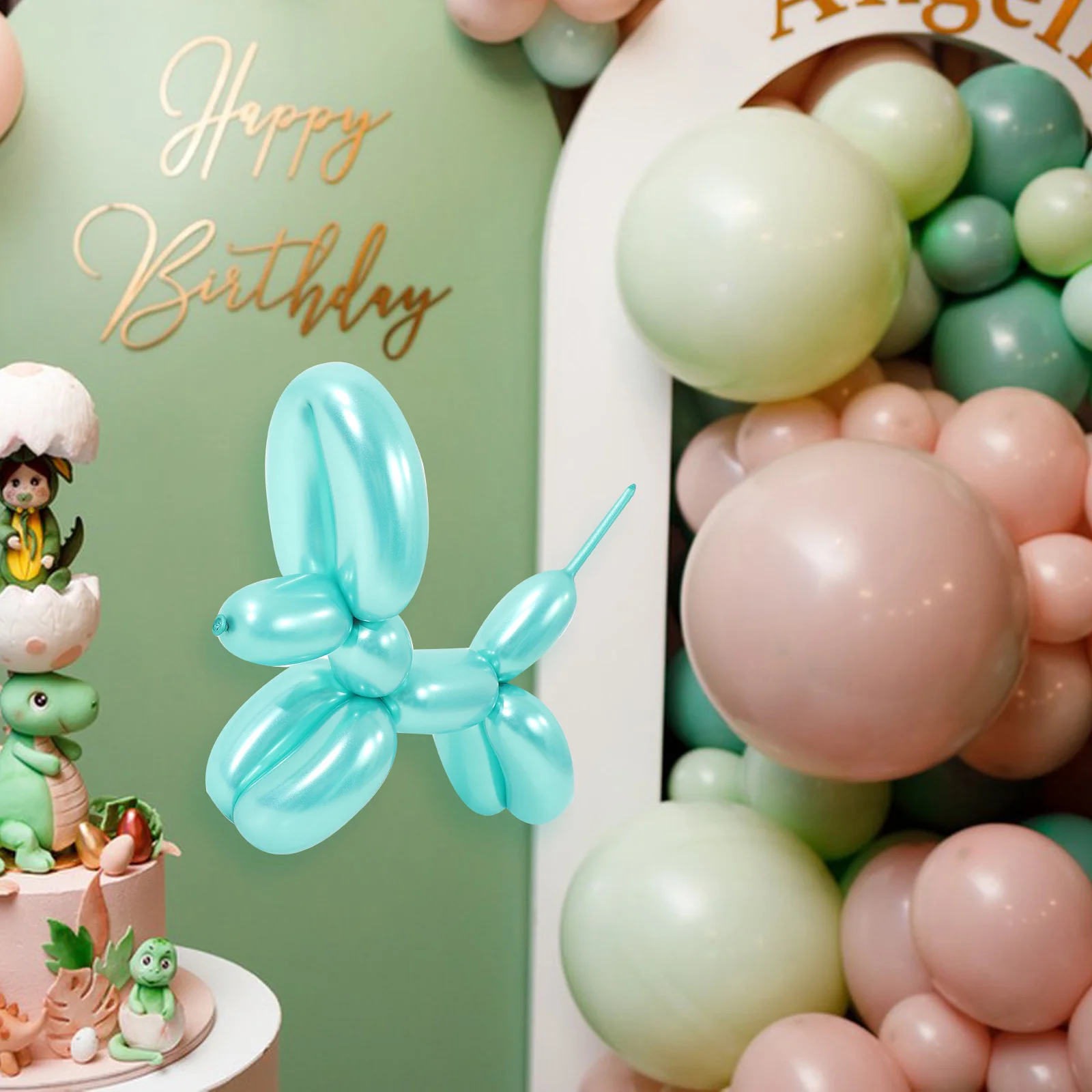 

100pcs Metallic Strip Modelling Latex Long Balloons For Party Decorations Diy Twisting Balloons Festive Scene Layout Wedding