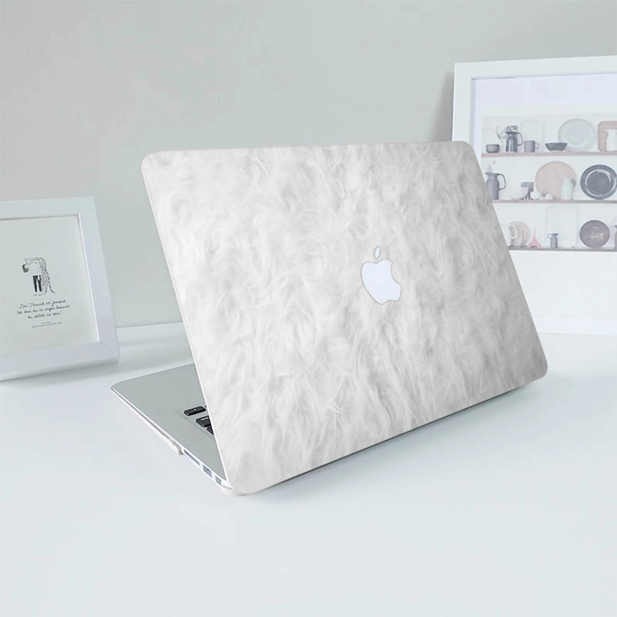 Tampa do portátil da pena branca para o MacBook Air 13 