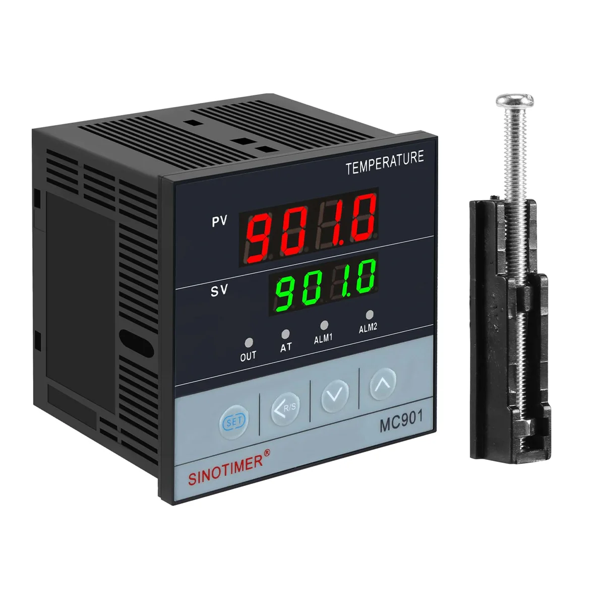 

A34R SINOTIMER MC901 Digital Waterproof PID Temperature Controller K Type PT100 Sensor Input Relay SSR Output